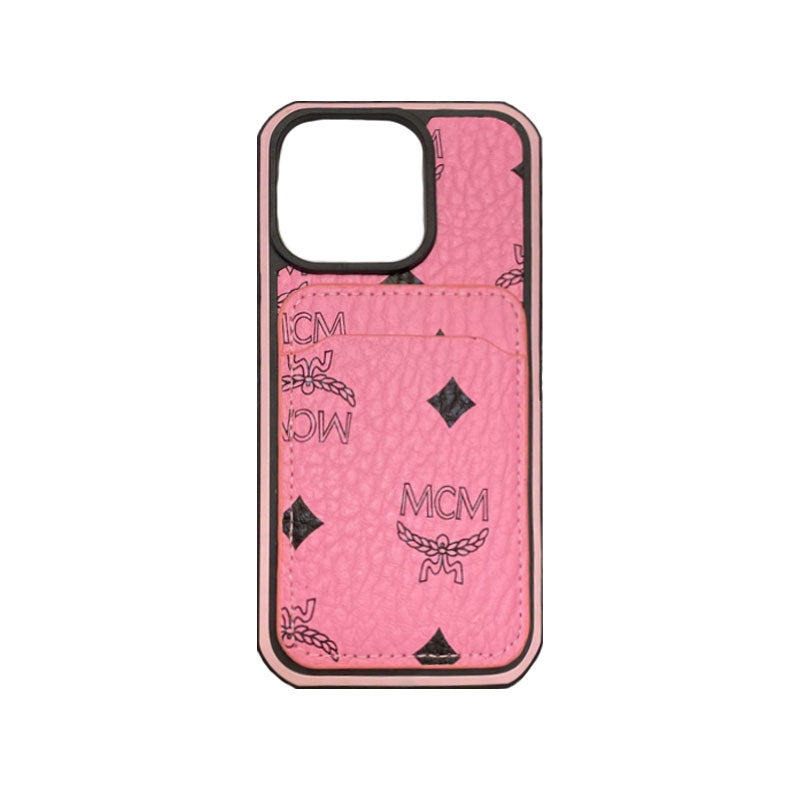 MCM iPhone Case With Card Holder Yellow