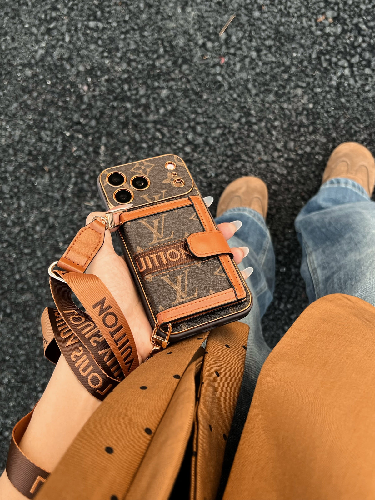 Luxury-Inspired Crossbody Wallet Phone Case | Premium Protective Phone Case