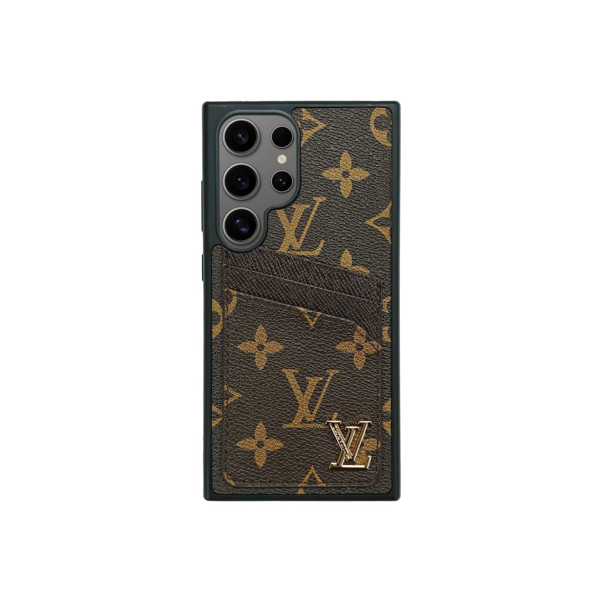Kartenhalter-Etui mit Unterschrift in Braun | Samsung
