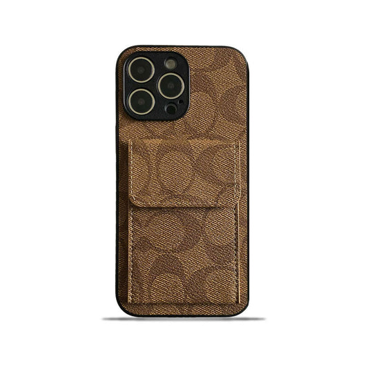 Classic iPhone Case With Wallet Light Brown