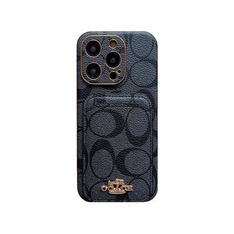 Klassische iPhone-Hülle mit Kartenfach Schwarz