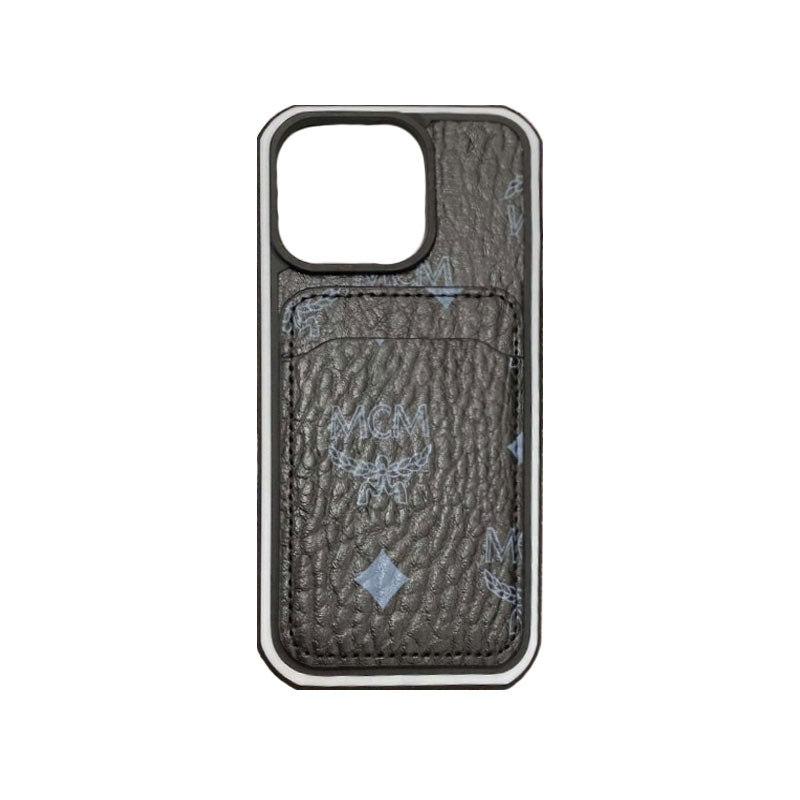 MCM iPhone Case With Card Holder  Yellow