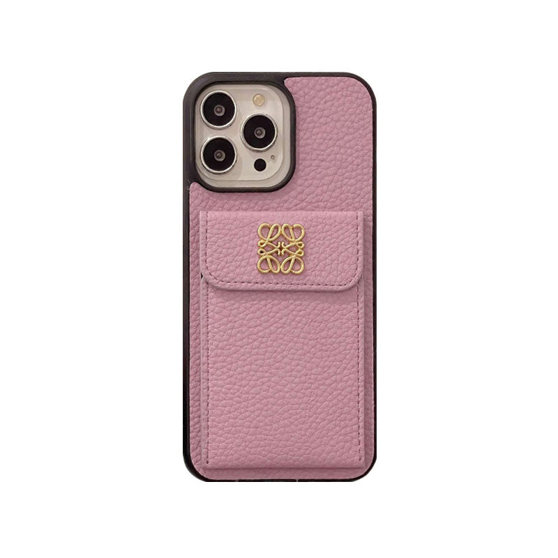 Luxury iPhone Case With Card Holder Black