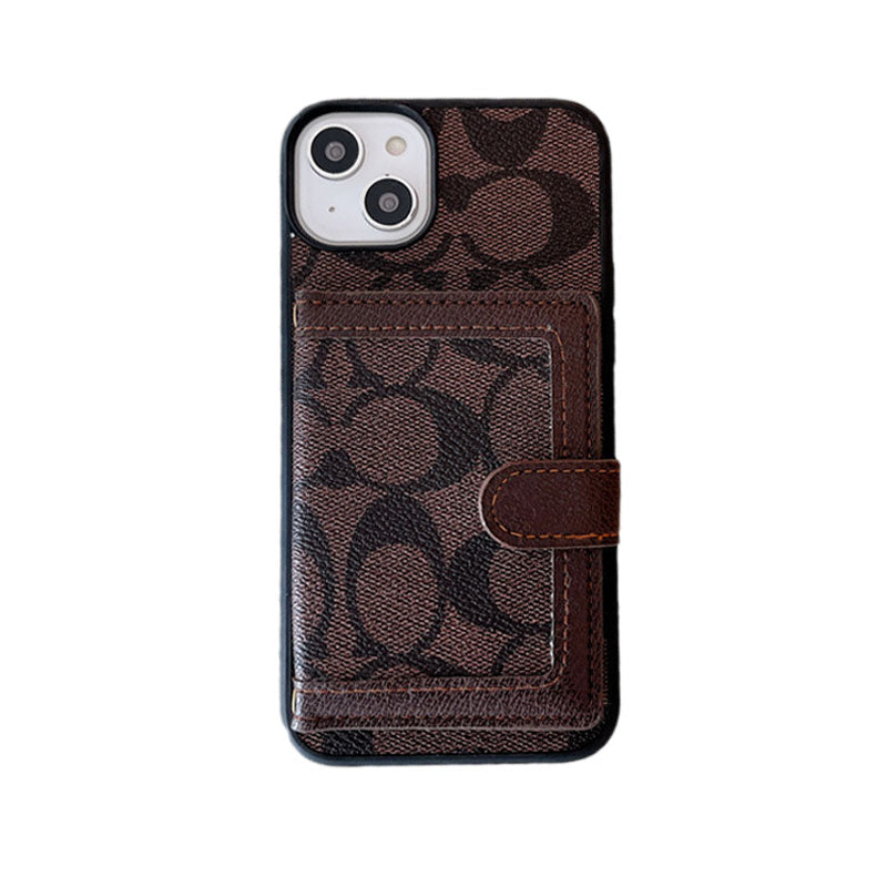 Custodia classica per iPhone con portafoglio e tracolla, bianca - XK240402