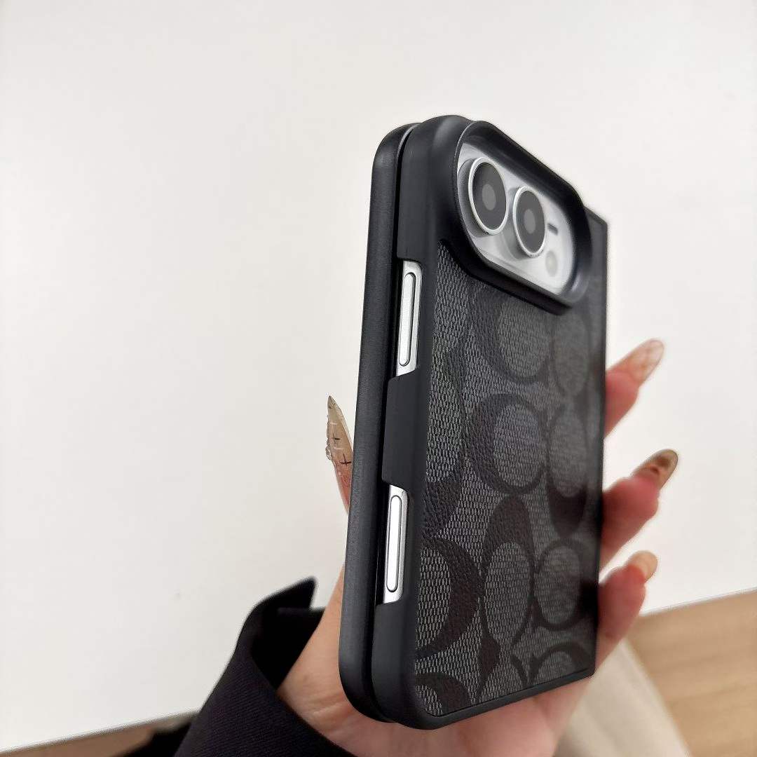 Designer Inspired Duo Phone Case – Brown / Black Monogram (iPhone)