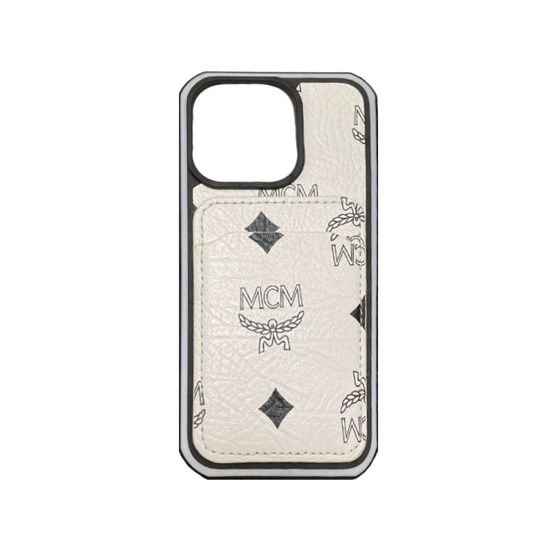 MCM iPhone Case With Card Holder  Yellow
