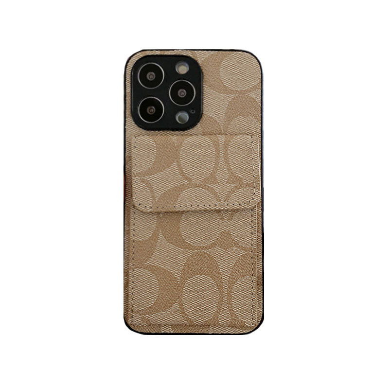 Classic iPhone Case With Wallet Light Brown