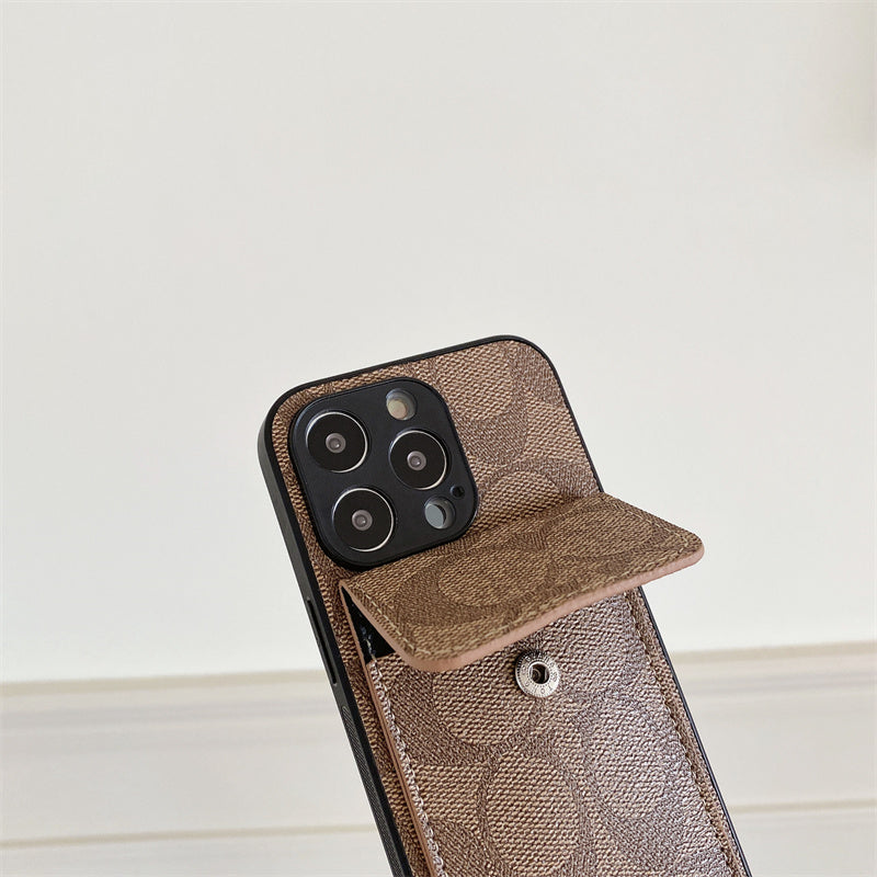 Classic iPhone Case With Wallet Light Brown