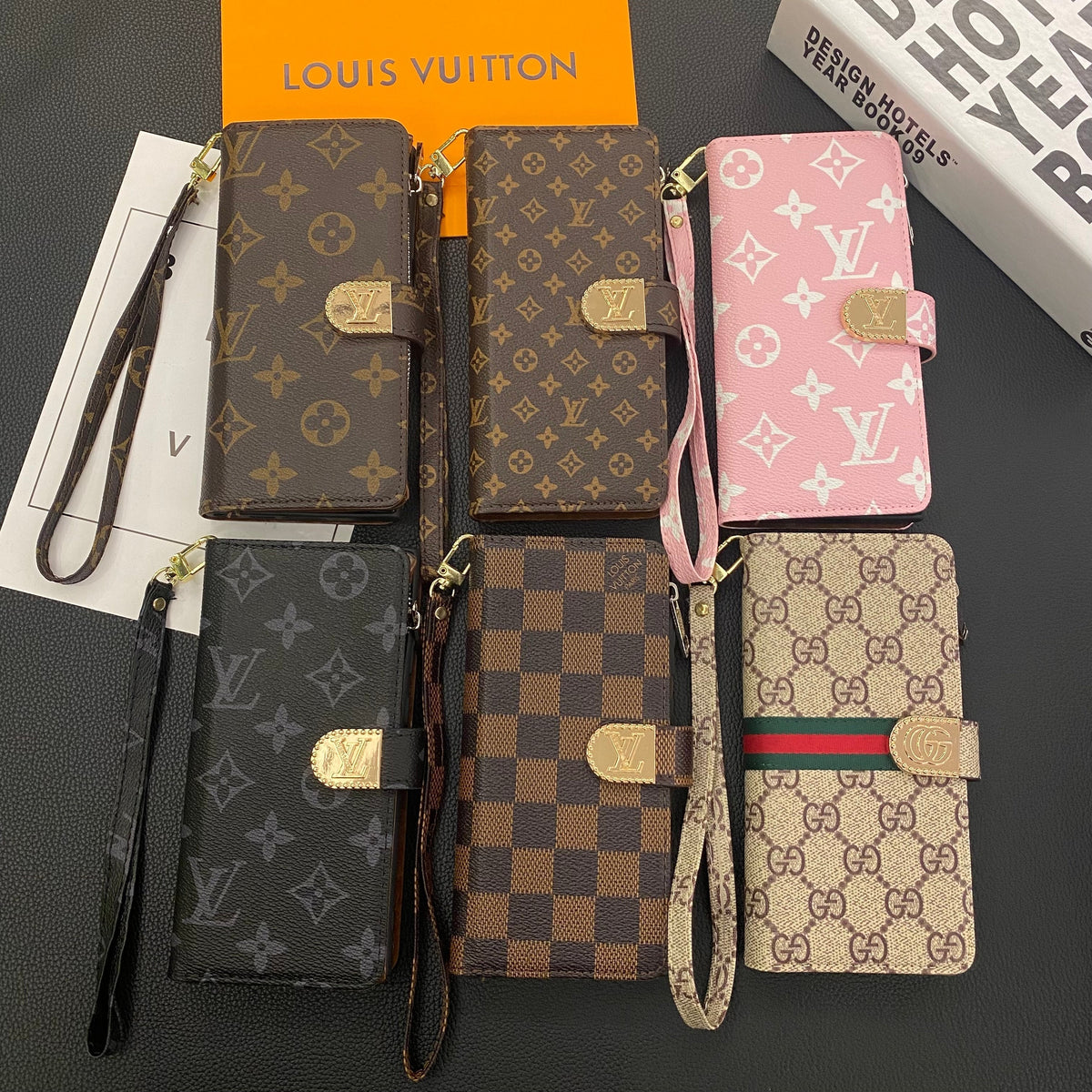 CUSTODIA PER CELLULARE SAMSUNG IN PELLE CON TELA MONOGRAM