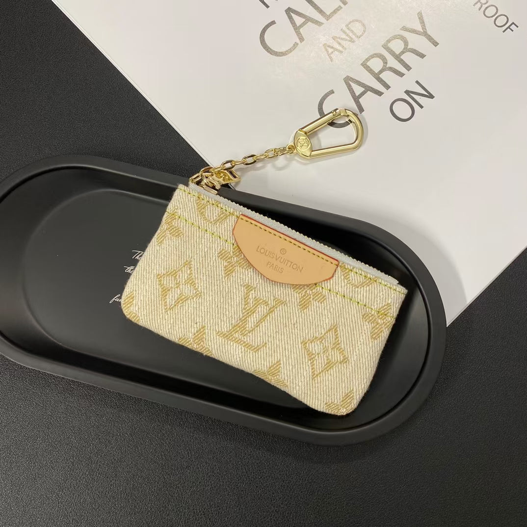 Portamonete di lusso con monogramma – Portafoglio portachiavi elegante e compatto