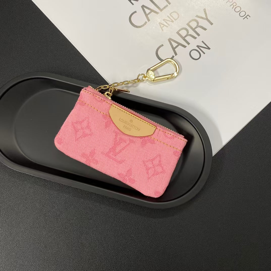 Portamonete di lusso con monogramma – Portafoglio portachiavi elegante e compatto