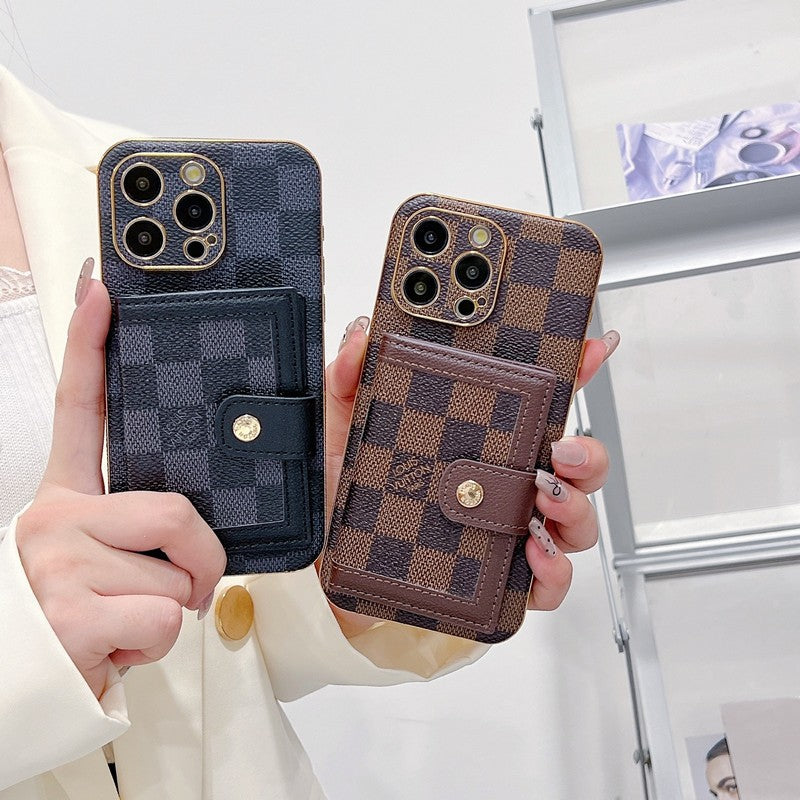 Luxuriöse klassische Farb-Kartenetui iPhone Hülle
