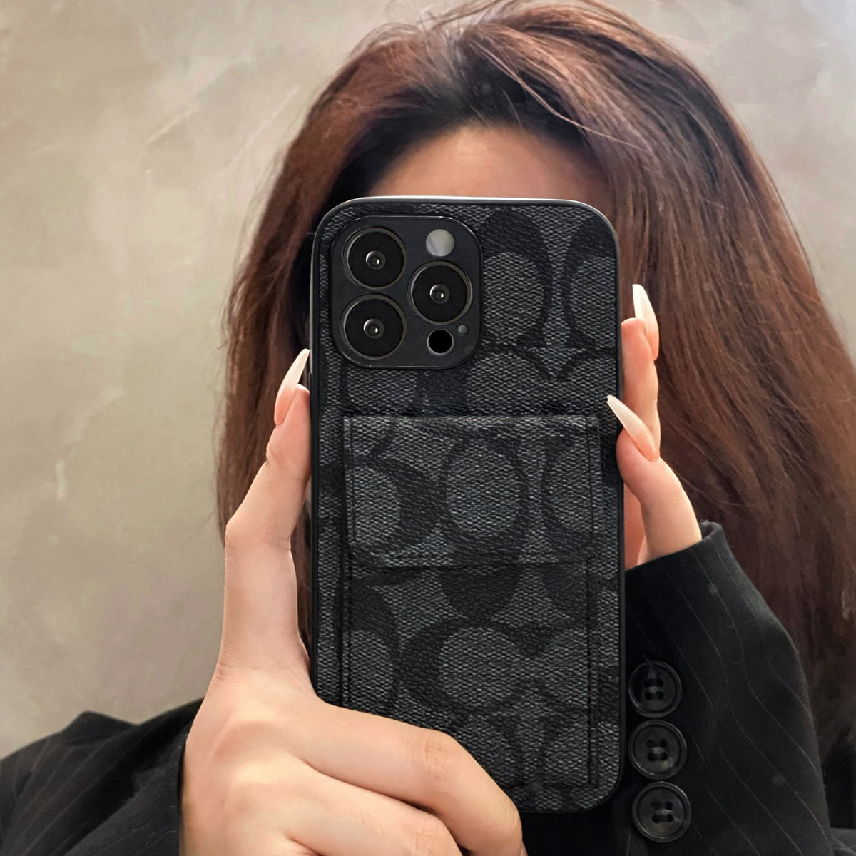Classic iPhone Case With Wallet Black