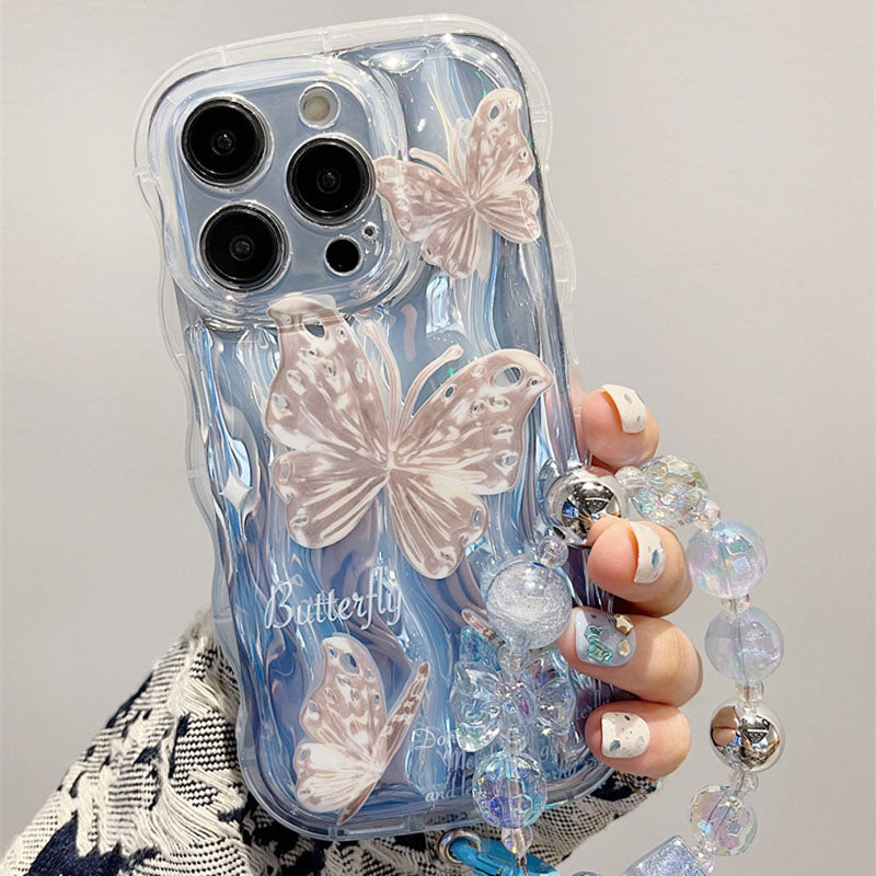 Wavy Fairy Butterfly Chain iPhone Case