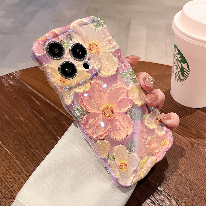 Gentle Oil Painting Flower iPhone Case