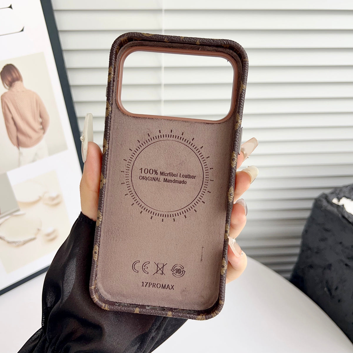 Luxury Crossbody iPhone Case with Card Pocket & Detachable Strap