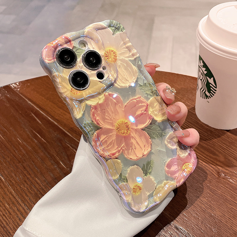 Gentle Oil Painting Flower iPhone Case