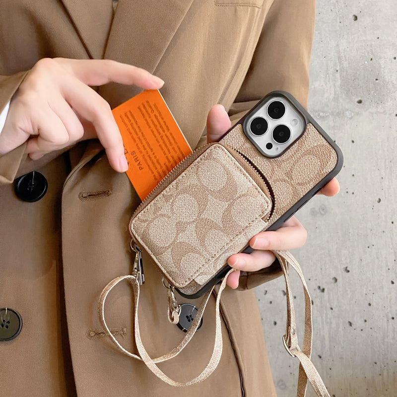 Classic iPhone Case With Wallet Coffee
