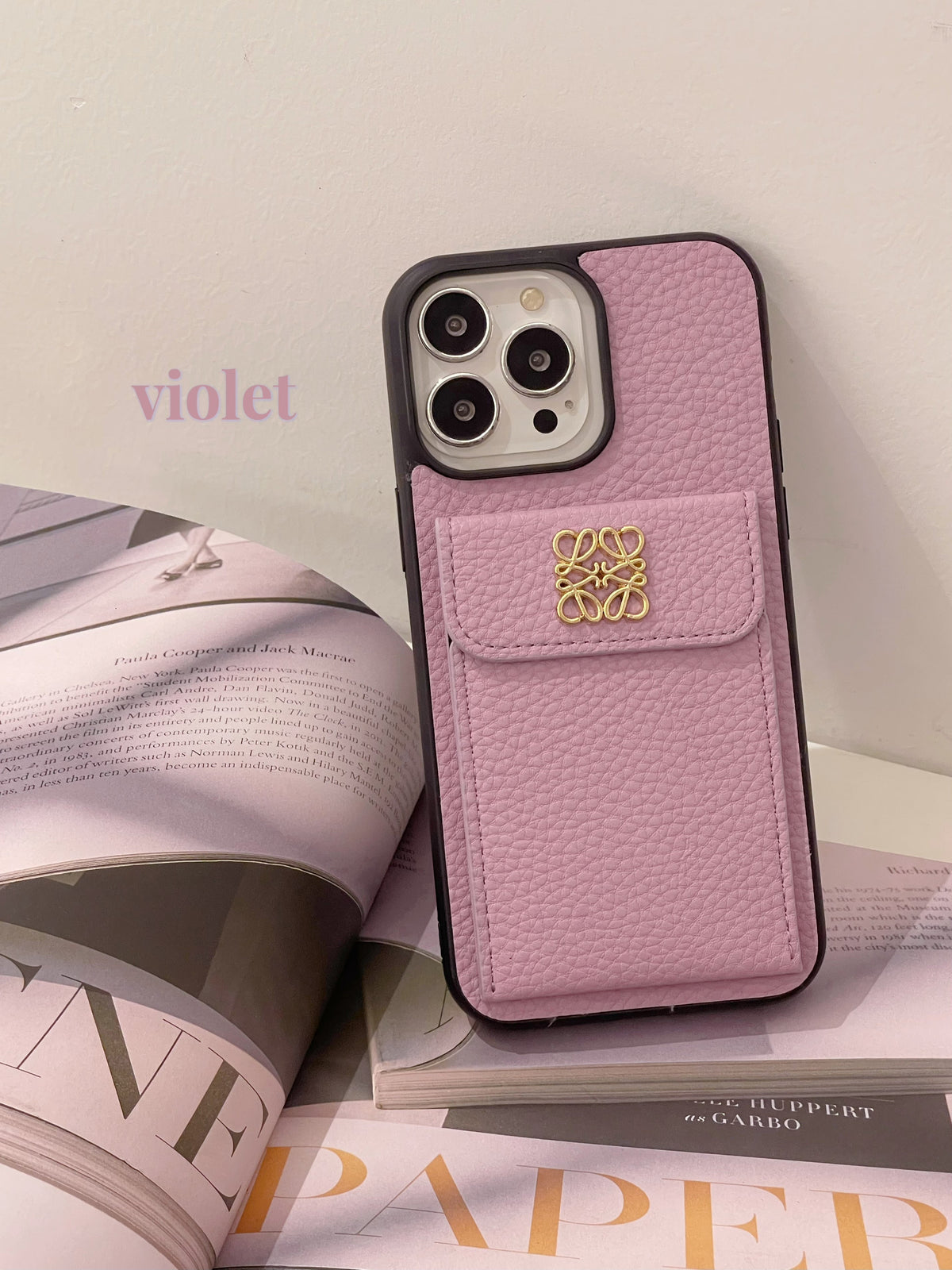 Luxury iPhone Case With Card Holder Black