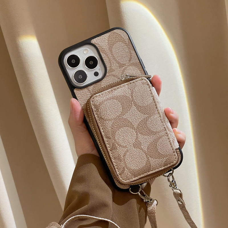 Classic iPhone Case With Wallet Coffee