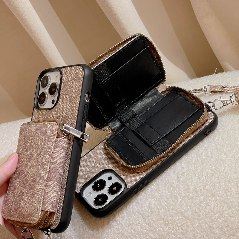 Classic iPhone Case With Wallet Coffee