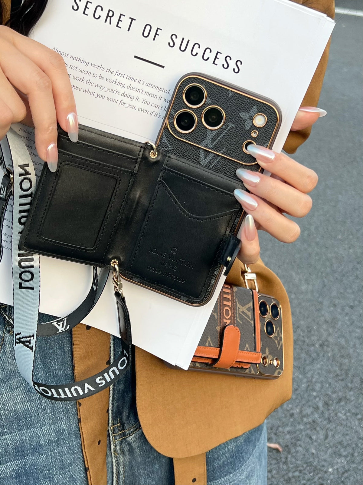 Luxury-Inspired Crossbody Wallet Phone Case | Premium Protective Phone Case