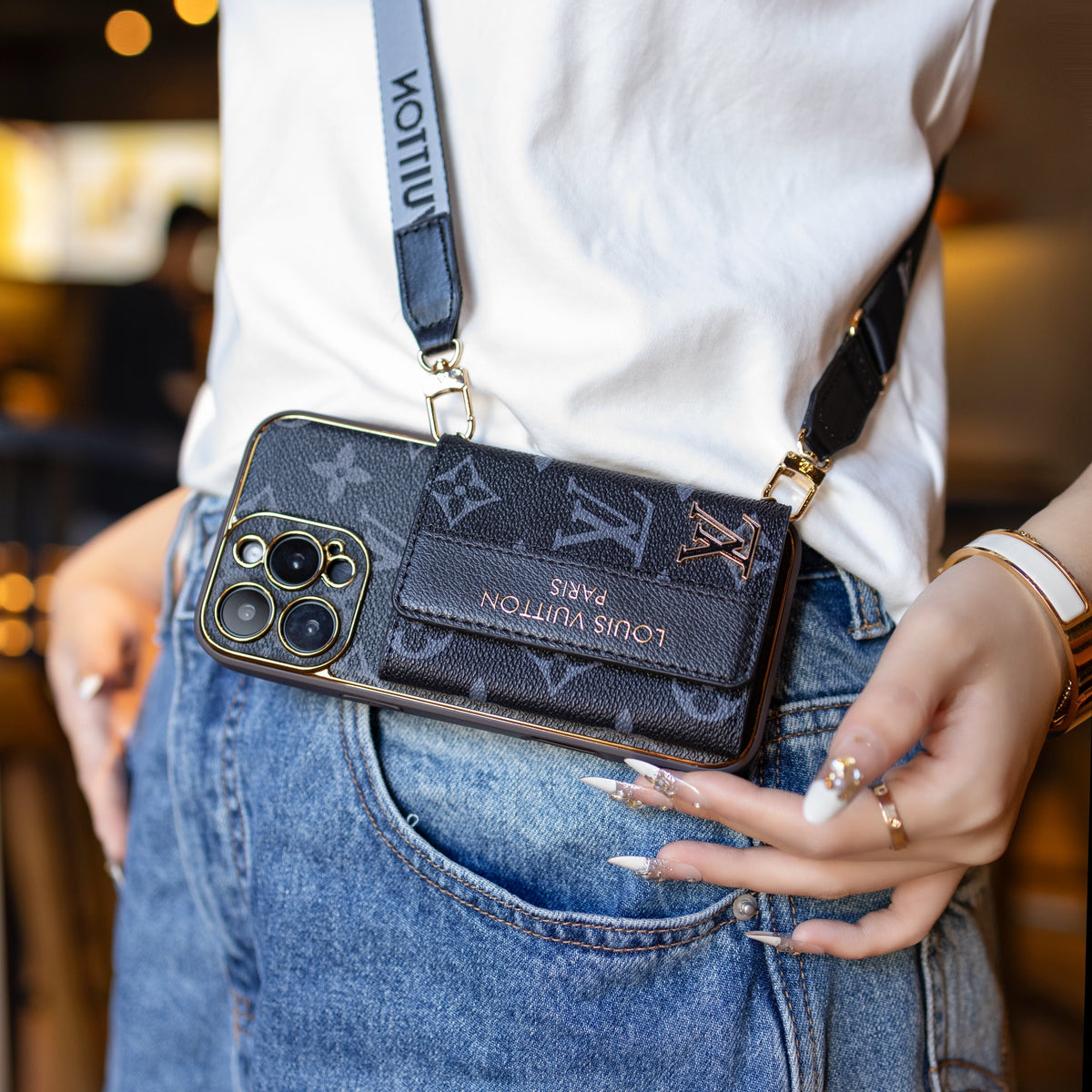 Custodia per telefono New Classic Luxury con porta carte (02)