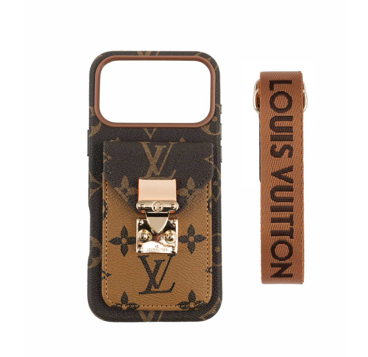 Luxuriöse Leder-Kartenfachtasche für das iPhone