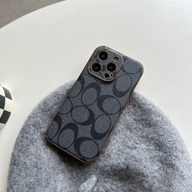Classic iPhone Case Leather Black  （C）