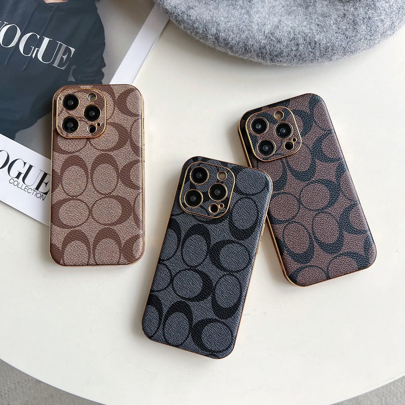 Classic iPhone Case Leather Black  （C）