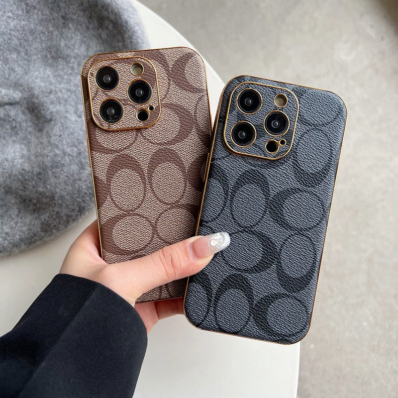 Classic iPhone Case Leather Black  （C）