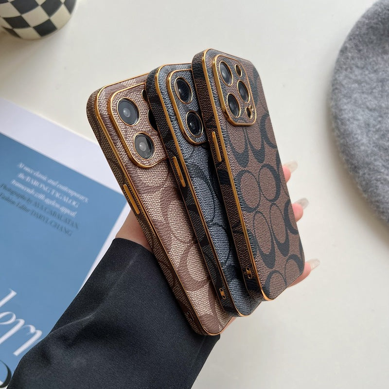 Classic iPhone Case Leather Black  （C）