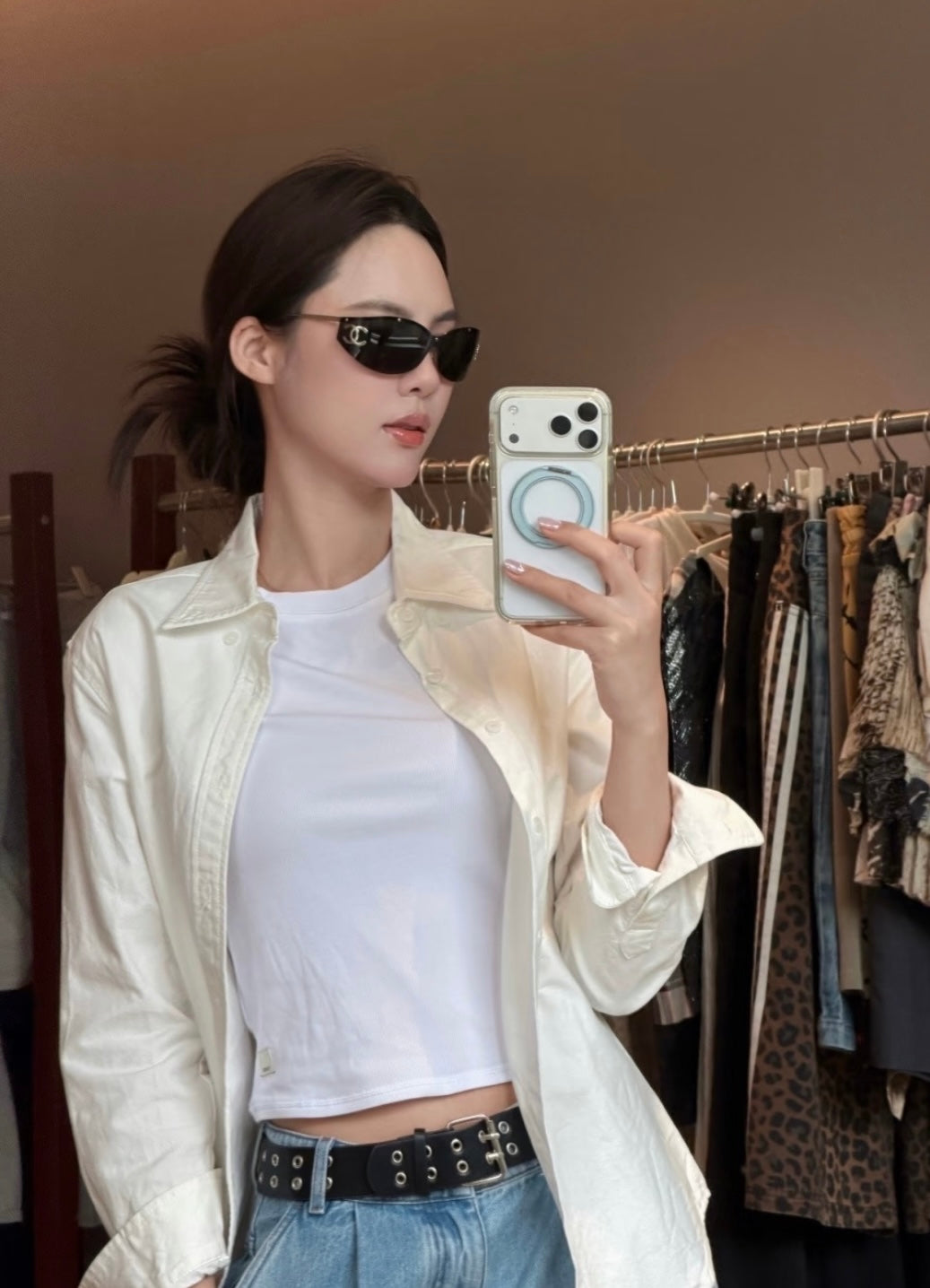CL Luxury Minimalist frameless design sunglasses