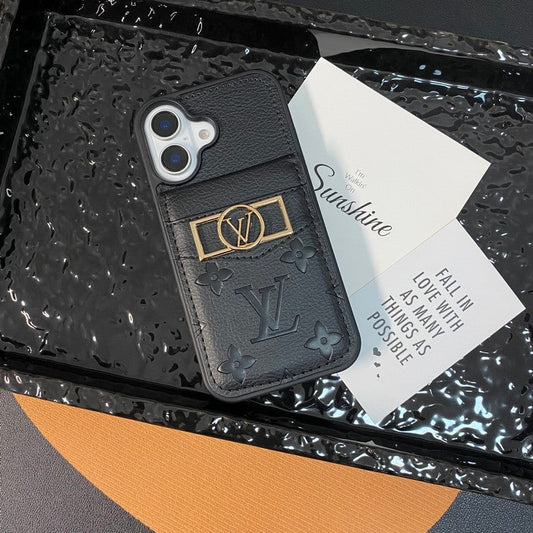 Luxus Kartenetui Gold Logo iPhone Hülle