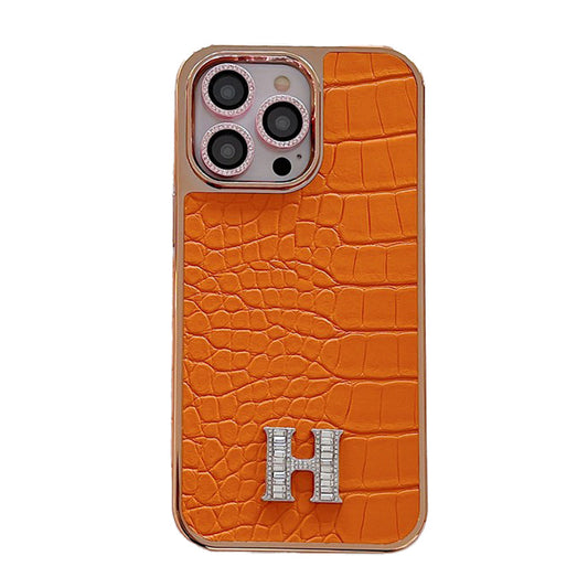 Klassisches Diamant-Logo Roségold iPhone Hülle