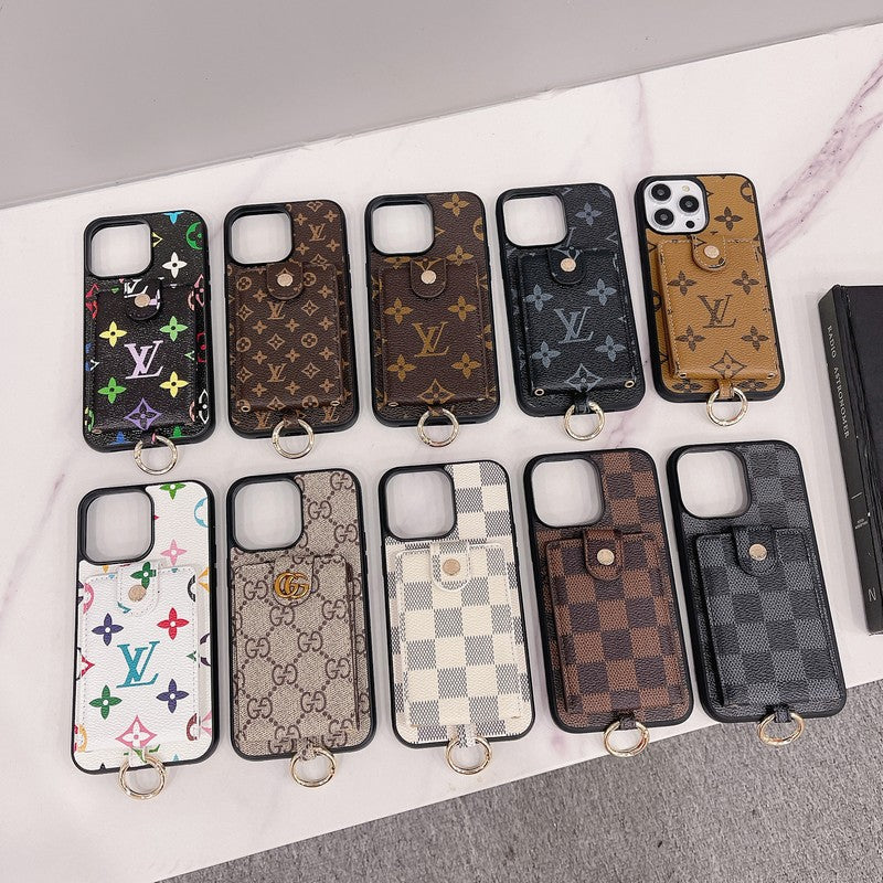 Luxus Kartenetui Klassische Farbe iPhone Hülle