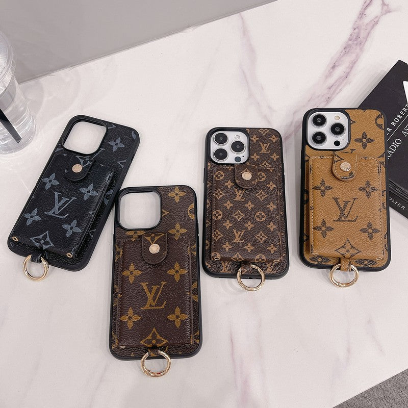 Luxus Kartenetui Klassische Farbe iPhone Hülle