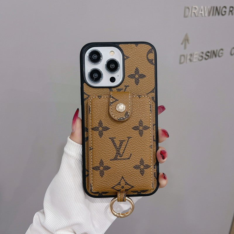 Luxus Kartenetui Klassische Farbe iPhone Hülle