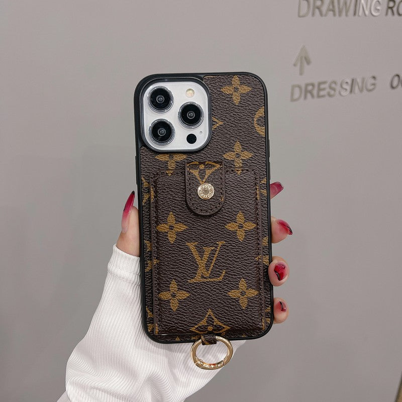 Luxus Kartenetui Klassische Farbe iPhone Hülle