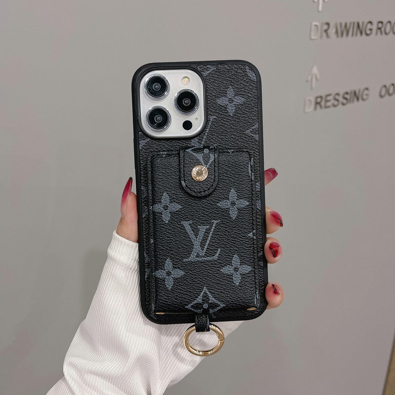 Luxus Kartenetui Klassische Farbe iPhone Hülle