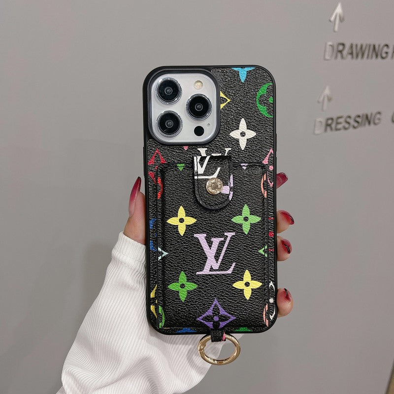 Luxus Kartenetui Klassische Farbe iPhone Hülle