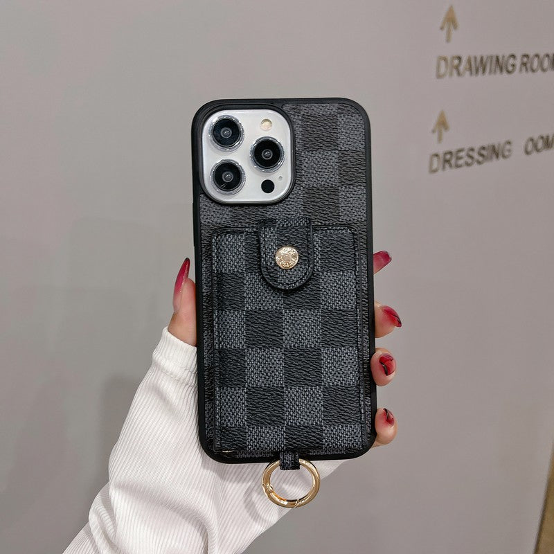 Luxus Kartenetui Klassische Farbe iPhone Hülle