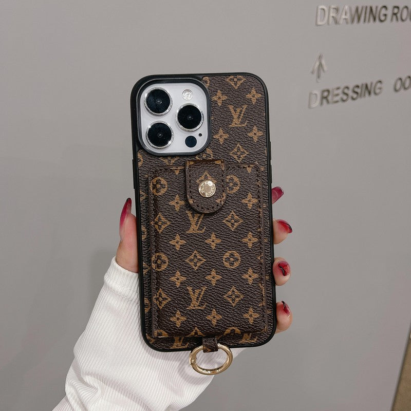 Luxus Kartenetui Klassische Farbe iPhone Hülle