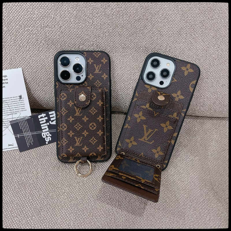 Luxus Kartenetui Klassische Farbe iPhone Hülle