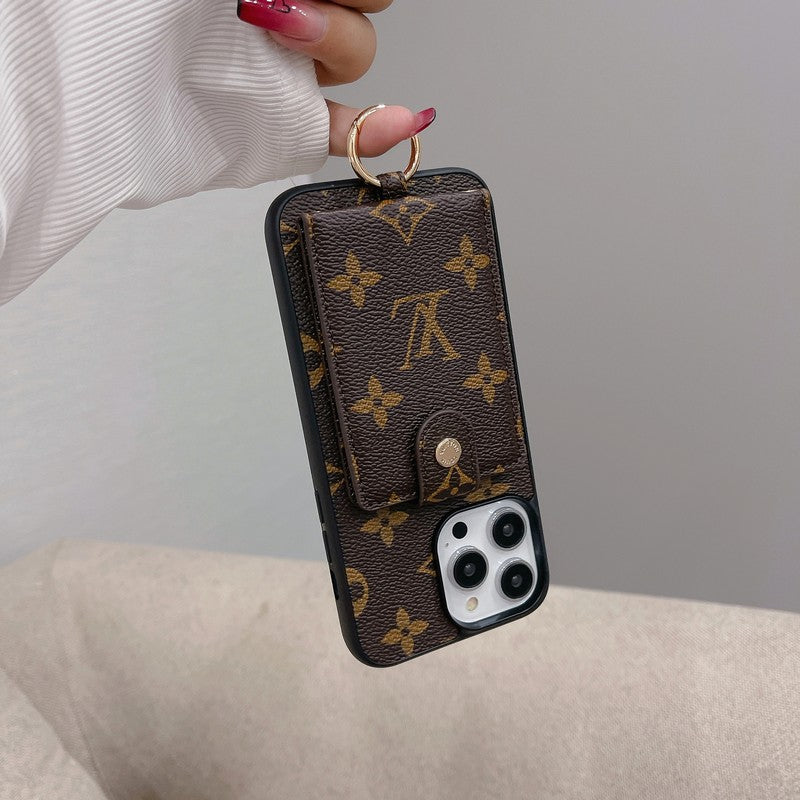 Luxus Kartenetui Klassische Farbe iPhone Hülle