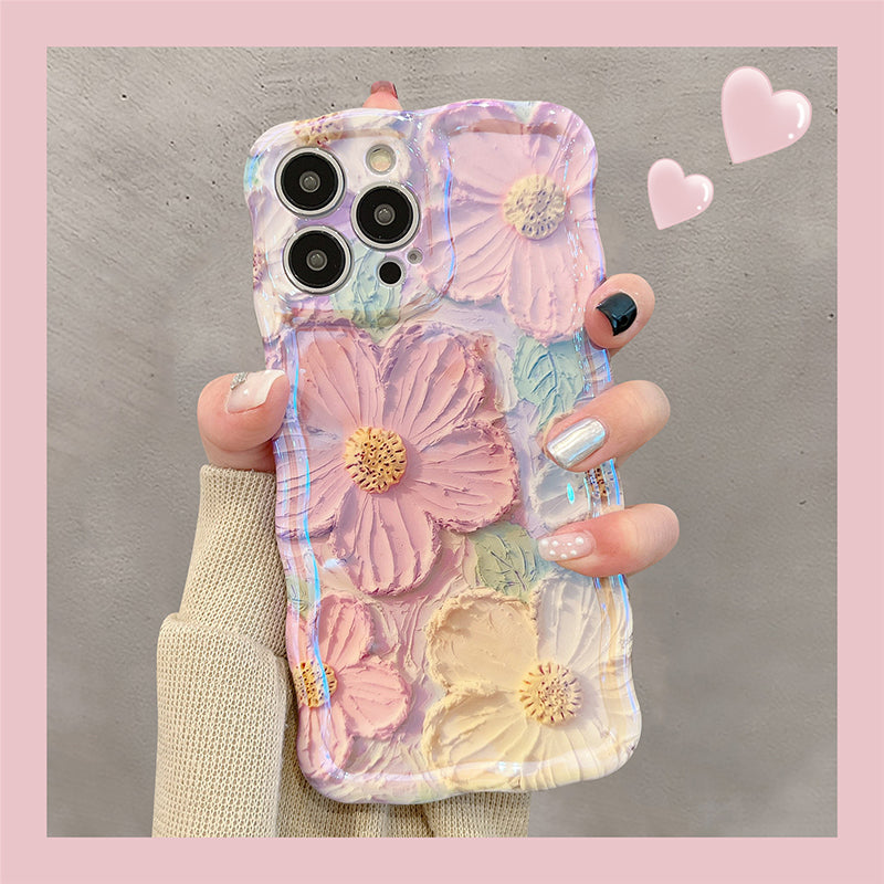 French Retro Oil Painting Flower iPhone Cases