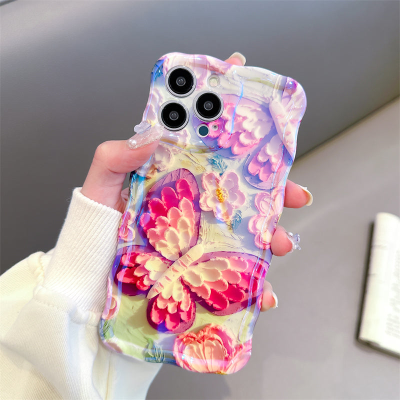 Colorful Butterfly Flower iPhone Case