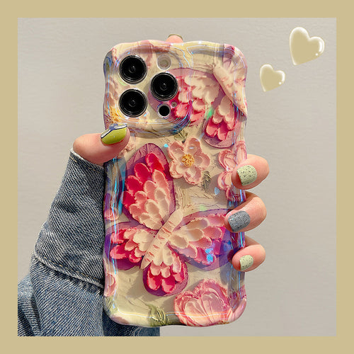 Colorful Butterfly Flower iPhone Case