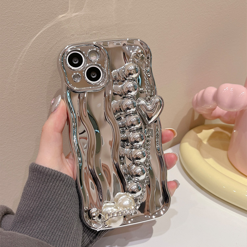 Electroplating Water Ripple Wristband iPhone Case