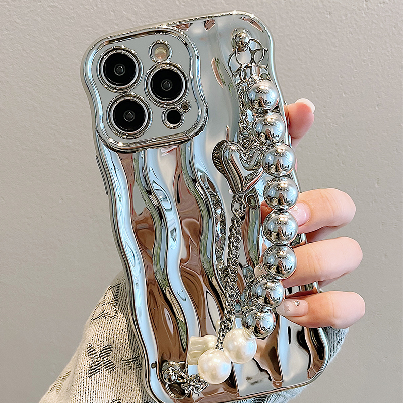 Electroplating Water Ripple Wristband iPhone Case